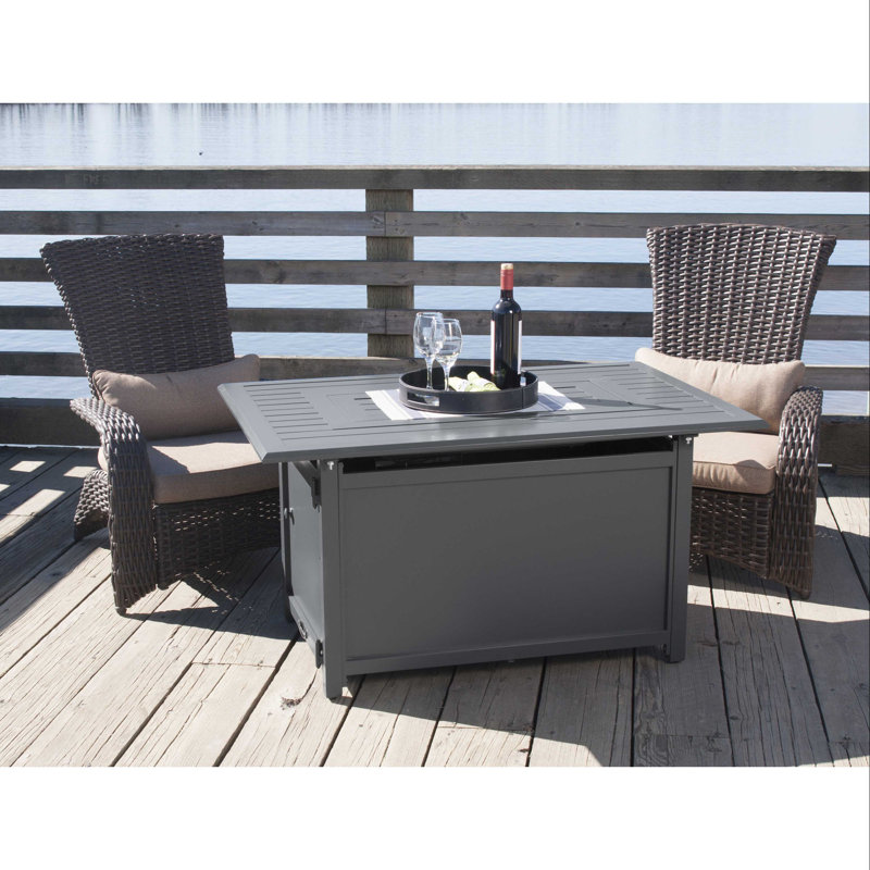 Foyer de table convertible en aluminium Paramount Gale, rectangulaire, gris cuirassé