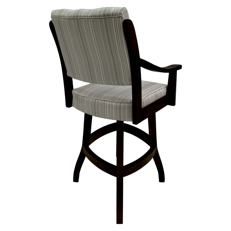 Curby Swivel Wood Counter Stool, Black, Bar Stool (30" Seat Height)