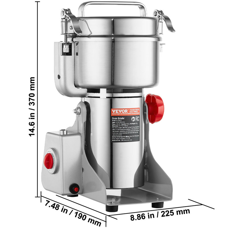 1000g Commercial Spice Grinder Electric Grain Mill Grinder High Speed