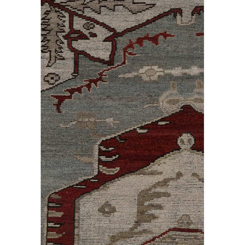 Burano Hand Knotted Wool Geometric Area Rug, Rectangle 10' x 14'
