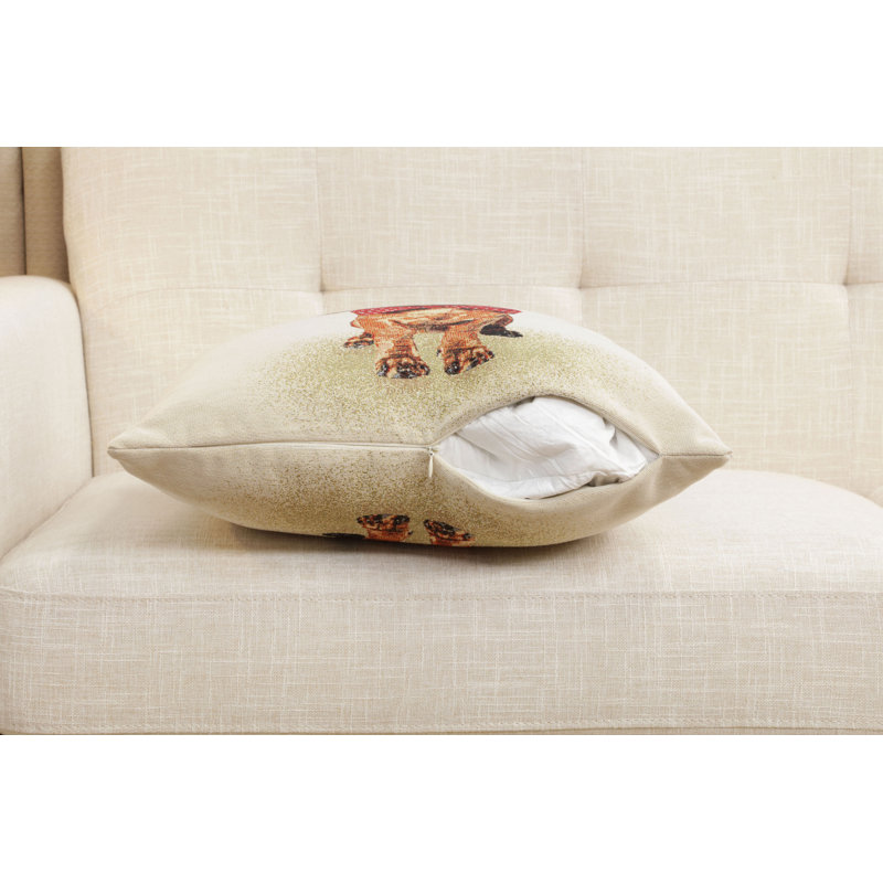 Bow Dog Cushion Cover