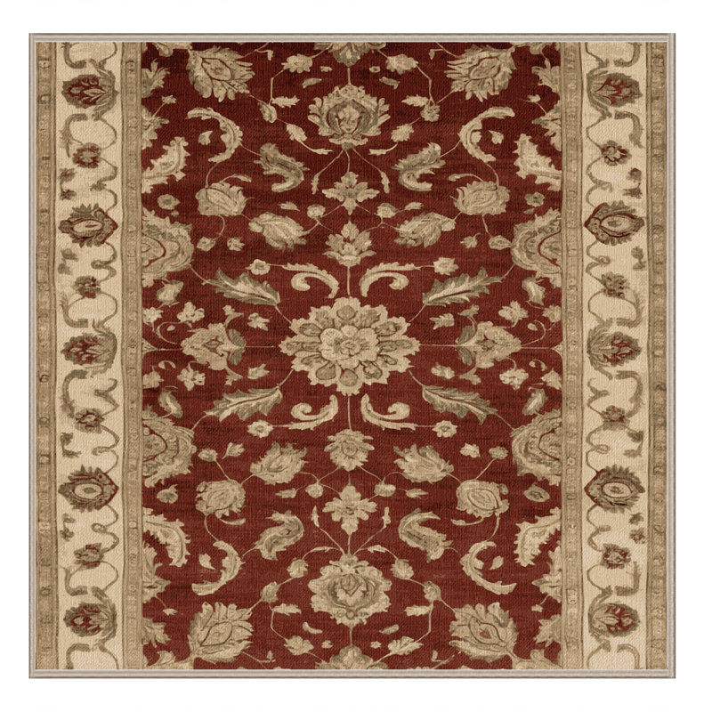 Machine Washable Overdyed Brown Area Rug, Square 3'