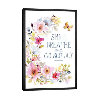Smile Breathe by Stephanie Ryan - Print on Canvas