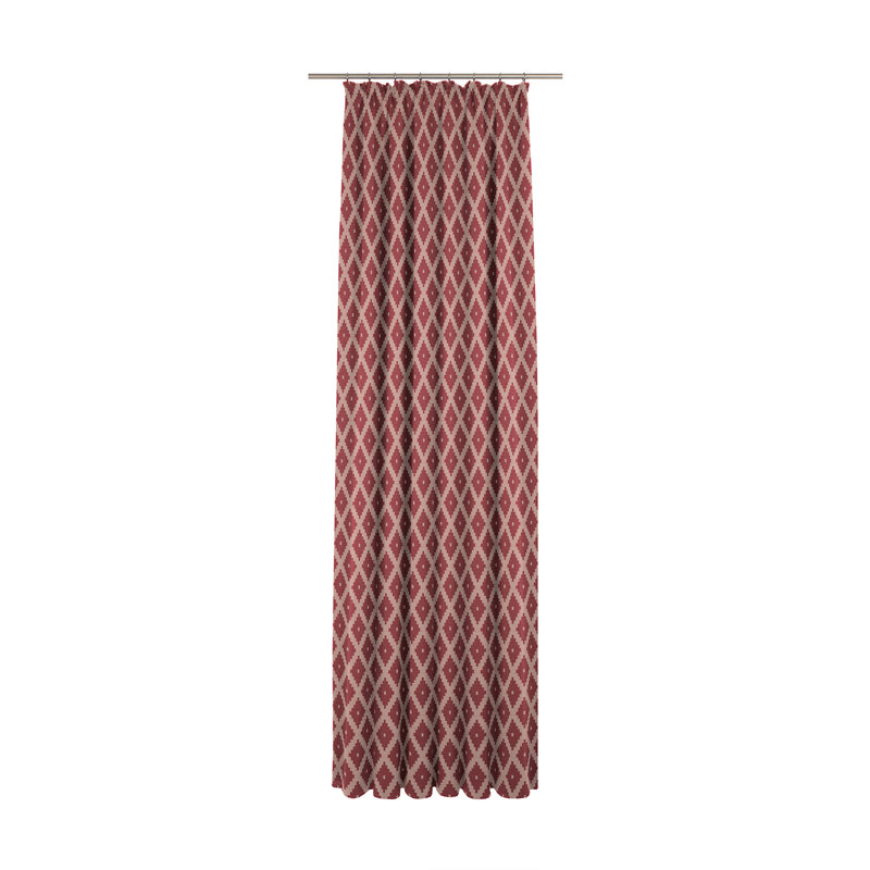 Esteban Room Darkening Curtain Pair, Red, 145cm Width x 145cm Drop