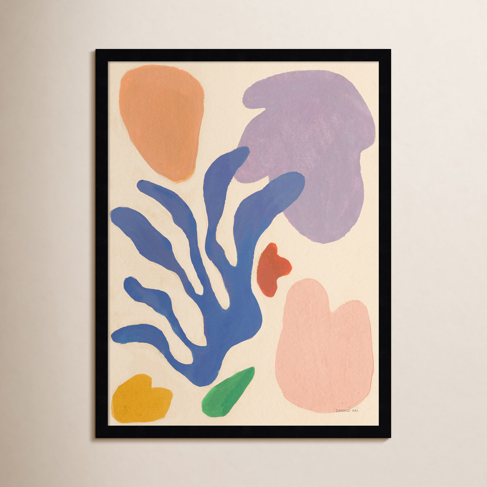 Honoring Matisse Warm by Danhui Nai, Black, 25" H x 19" W x 1" D