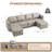 6-Piece Modern Upholstered Sectional Sofa-628353004-628353007