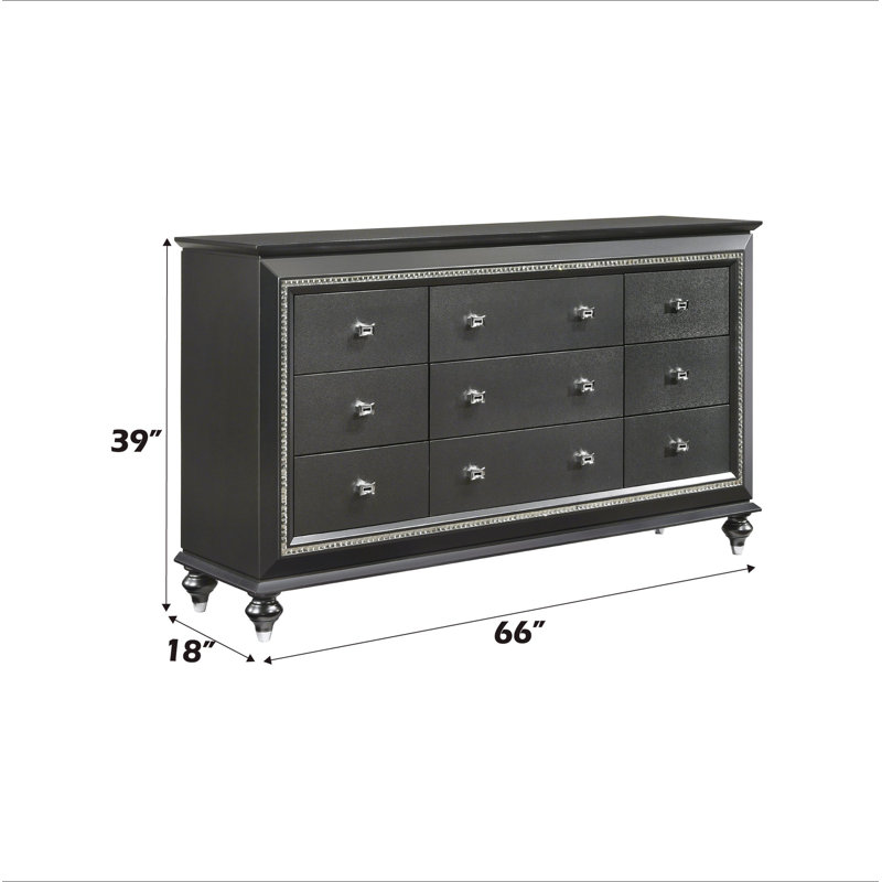 Commode Kaitlyn, Gris argenté