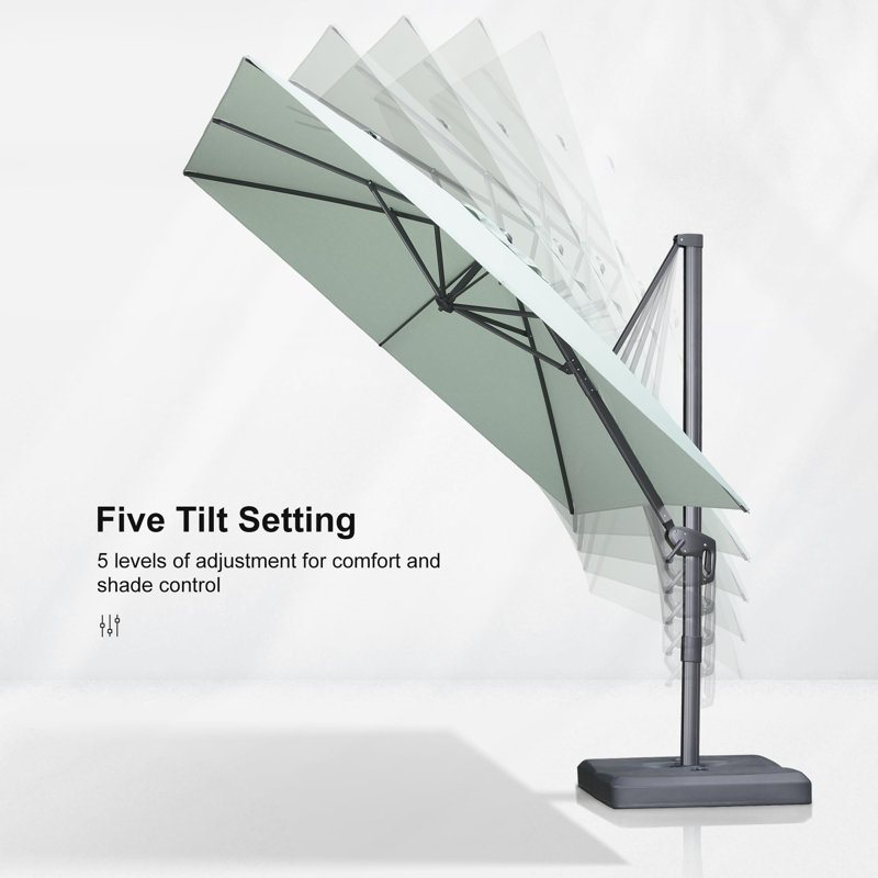 243cm Cantilever Parasol, Green