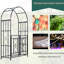 Jardin en métal avec barrière verrouillable et portes doubles, excellent pour les fêtes, décoration de mariage grise de 81 po