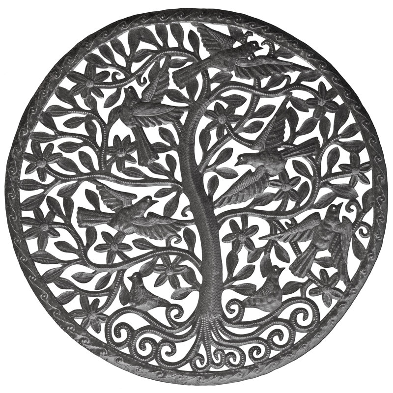 Grande décoration murale arbre de vie rond