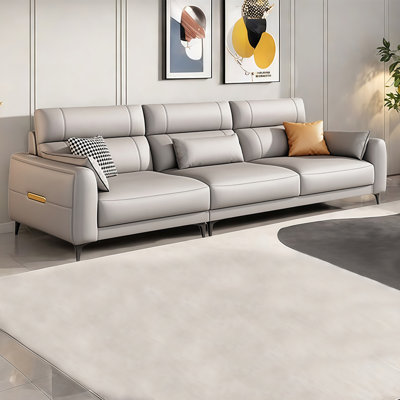 American-style light luxury straight row sofa