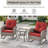 5-Piece Outdoor Patio Rattan Sofa Set With Rocking Chairs And Fire Pit Table-71404846