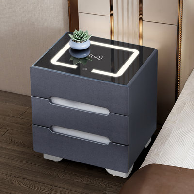 Anabela 50cm W Manufactured Wood Bedside Table