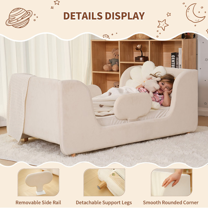 Solid Wood Standard Bedroom Set, Cream