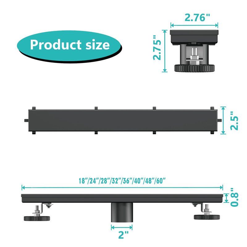36 In. Stainless Steel Linear Shower Drain With Tile-In Pattern Surface