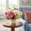 Hydrangeas and Ranunculus Arranged in Ceramic Pot