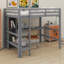 Loft Bed With Multifunction Shelves And Under-Bed Desk-911610191