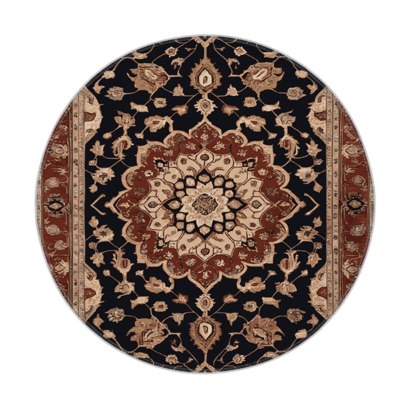 Persian Beige Indoor and Outdoor Area Rug, Rectangle 3' x 5'
