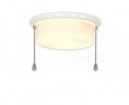 Glass Flush Mount, Lacquered White