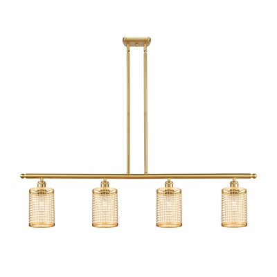 Luminaire suspendu cylindrique à 4 lumières Peraza