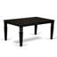 Cet ensemble de salle à manger 9 pièces comprend une table de salle à manger rectangulaire avec feuille papillon et 8 chaises rembourrées en similicuir de 42 po x 84 po, noir-122809253-122809251