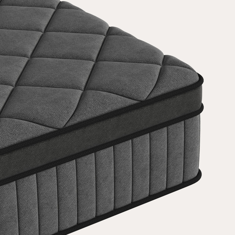 Mattress Queen Size 10 Inch, Mattress with Gel Memory Foam and Pocket Springs, Euro Top Medium Firm, Black, 10", Queen