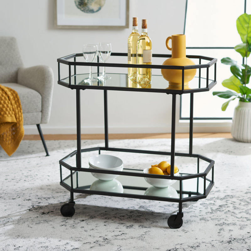 Chariot-bar Beaminster Octagon, Noir mat