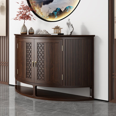 Rosewood Semi-Circle Entryway Console