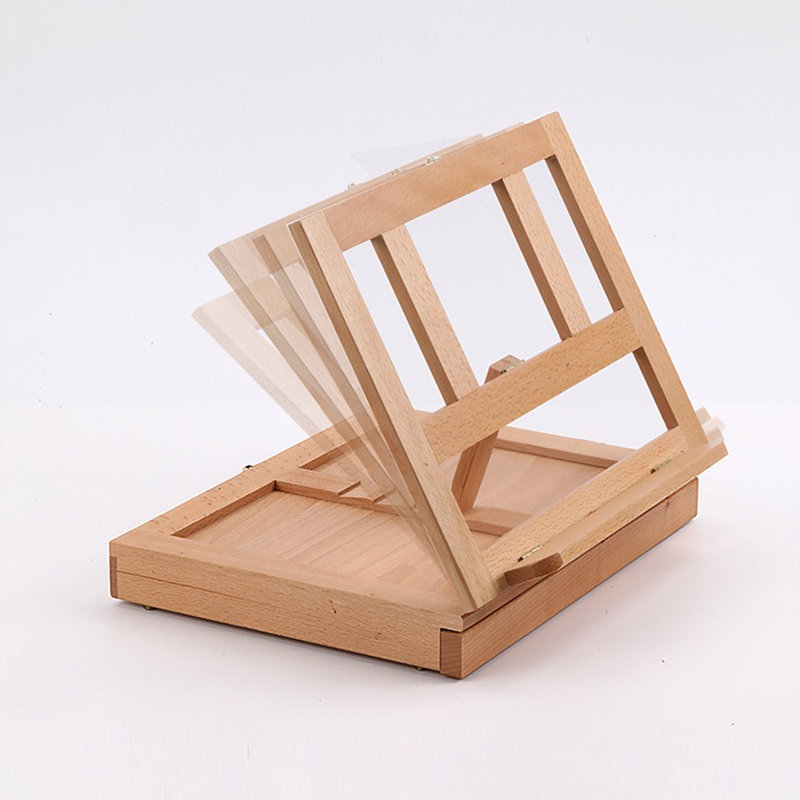 Boîte à outils d'artiste en bois