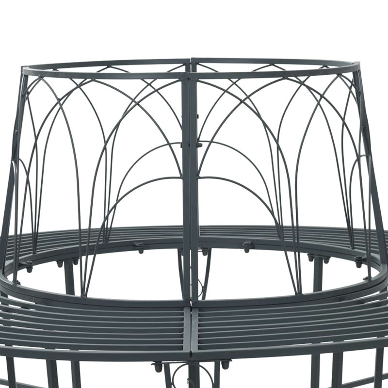 Outdoor Bench, Silver Grey