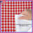 Red White Gingham Pattern Comforter-128700086