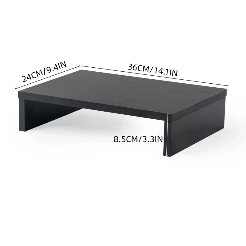Shonnita Manufactured Wood Monitor Stand, Black