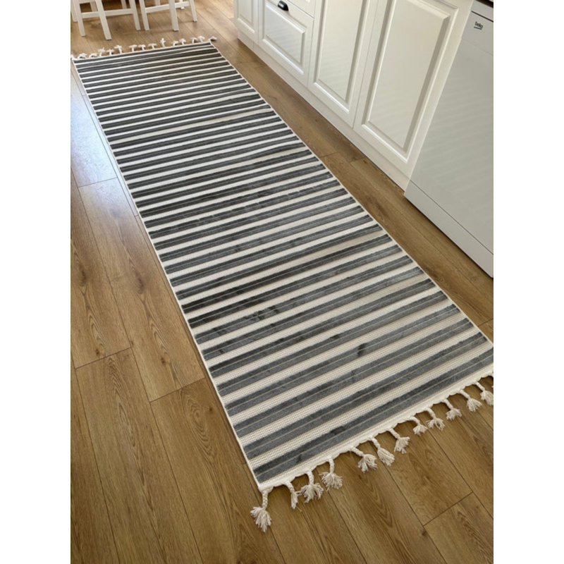Stig Striped Indoor / Outdoor Rug, Rectangle 4' x 5'