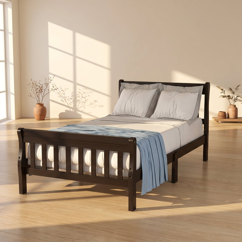 Lit plateforme en bois massif l 41,3 po x P 79 po x H 35,4 po Burlington