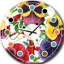 Horloge murale florale botanique rétro-40748329
