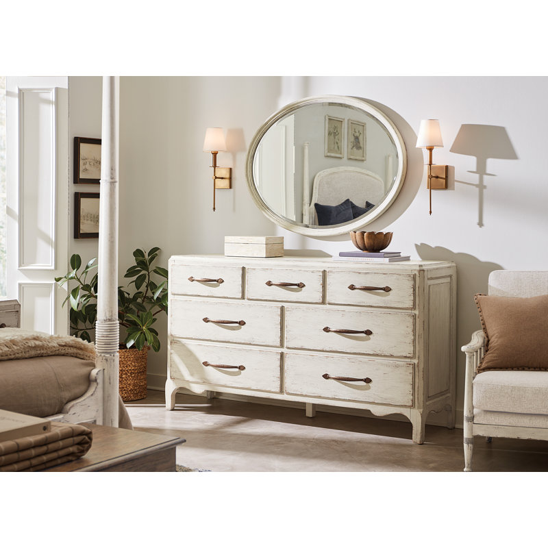 Americana Oval Beveled Mirror, Daisy