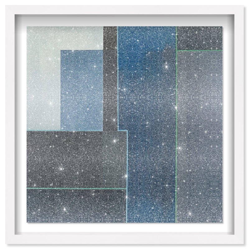 Desert Stillness II Shadowbox Abstract Print by Oliver Gal, Black Frame, 12 x 12, 25.5"H x 25.5"W, White Frame