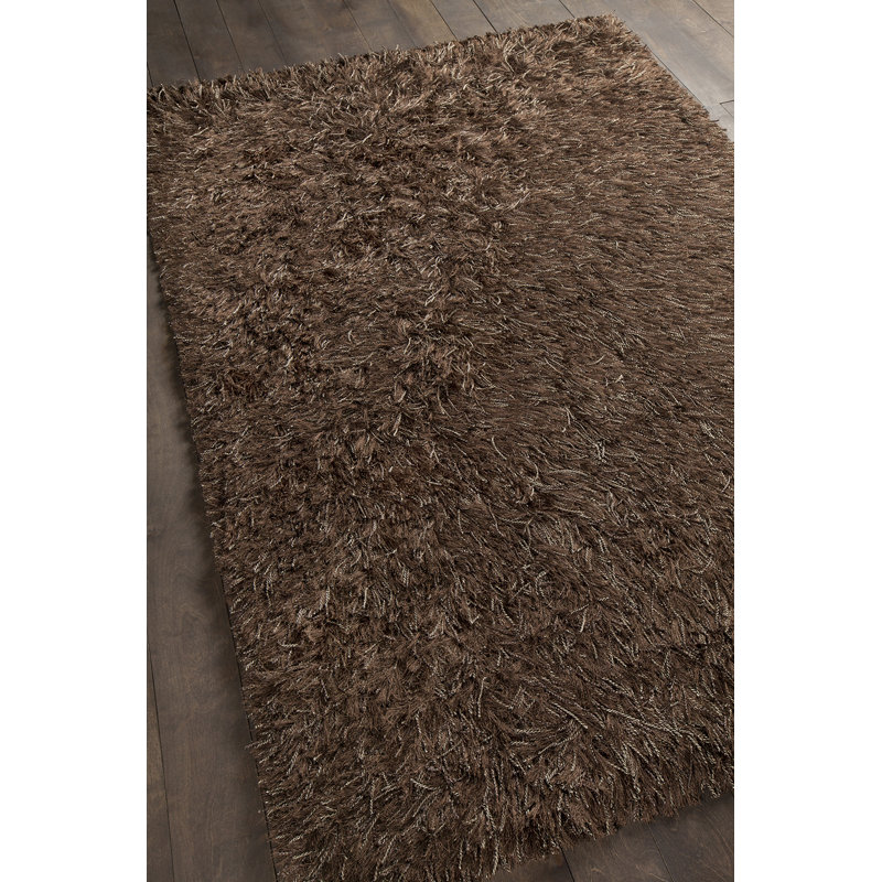 Tapis brun tissé à la main Spellman, Rectangle 7 pi 9 po x 10 pi 6 po