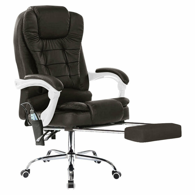 Gaming Recliner Massage Executive Chair, Brown