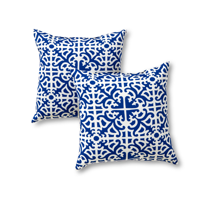 Housse de coussin d'extérieur carré Covington, Indigo
