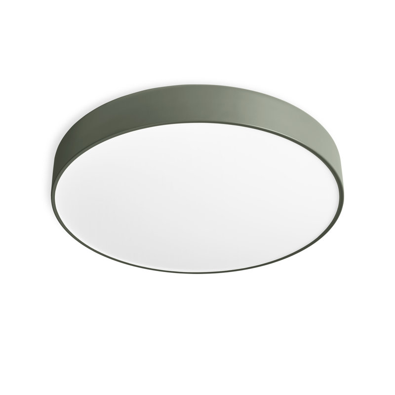Plafonnier encastré Bobber, Gris / vert, H 4 po x l 12 po x P 12 po