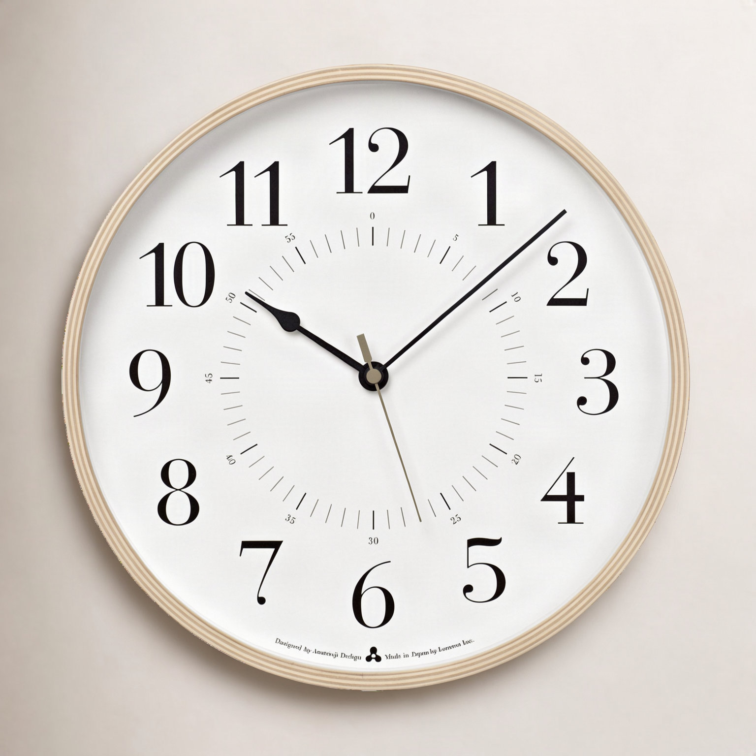 Lemnos Toki Wall Clock, White