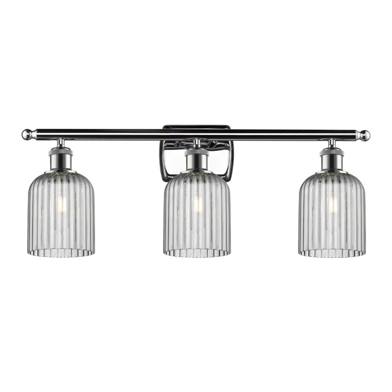 Brion Addeline 3 Light 25" Bath Vanity  Shade, Polished Chrome, Light Smoke