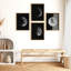 "Phases de la lune en noir et blanc, photographie de nature sauvage, décor moderne" - 4 pièces-101520321-101520322