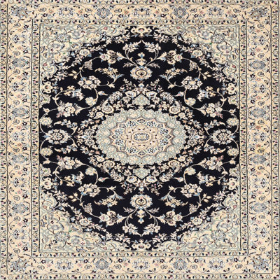 Tapis traditionnel beige / noir Deakins