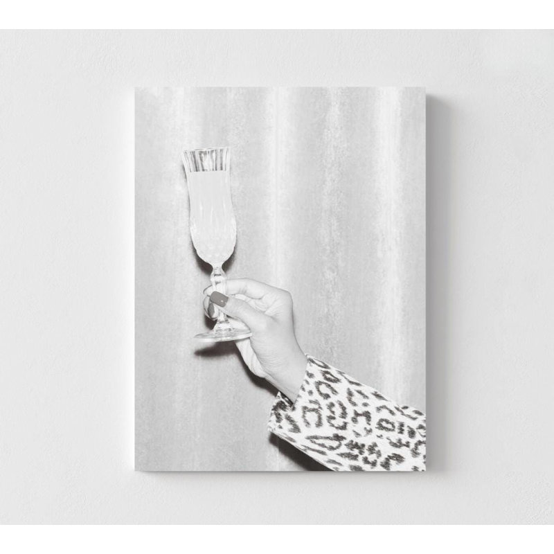 Chic Chic Toast, reproduction d'art moderne en noir et blanc, Ne s’applique pas, H 16 po x l 12 po, Impression sans cadre