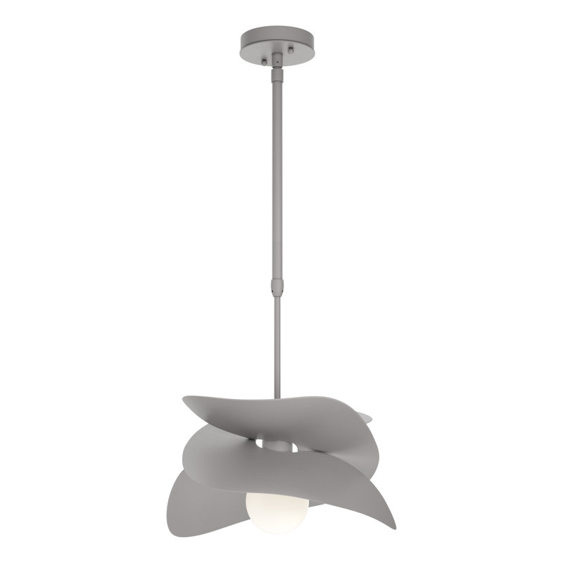 Hibiscus 1 - Bulb 12.9" H Outdoor Pendant, Coastal Burnished Steel, Multiple: 15.5" - 45.5"