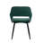 Kristina 17'' H Velvet Upholstered Metal Armchair-1805382024
