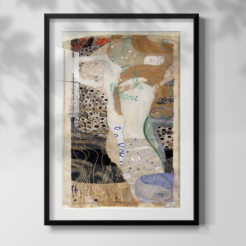 Gustav Klimt - impression encadrée, Noir