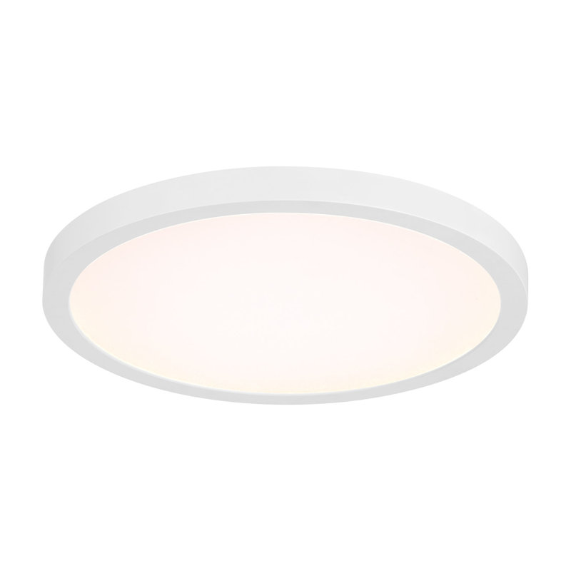 Plafonnier encastré Raed, Blanc, H 0,9 po x l 12 po x P 12 po